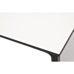 Малага обеденный стол из HPL 90х90см, цвет молочный, каркас черный