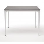 Малага обеденный стол из HPL 90х90см, цвет серый гранит, каркас белый