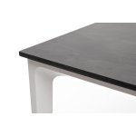 Малага обеденный стол из HPL 90х90см, цвет серый гранит, каркас белый