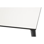 Малага обеденный стол из HPL 160х80см, цвет молочный, каркас черный