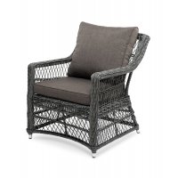 Гранд Латте кресло из искусственного ротанга, цвет графит