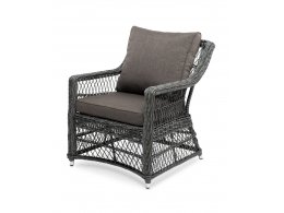 Гранд Латте кресло из искусственного ротанга, цвет графит
