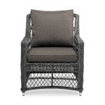 Гранд Латте кресло из искусственного ротанга, цвет графит