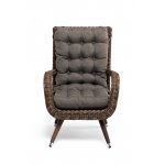 Толедо кресло плетеное с подушками, цвет коричневый Толедо кресло плетеное с подушками, цвет коричневый