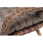 Толедо кресло плетеное с подушками, цвет коричневый Толедо кресло плетеное с подушками, цвет коричневый