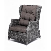 Форио кресло раскладное плетеное, цвет графит