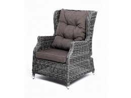 Форио кресло раскладное плетеное, цвет графит