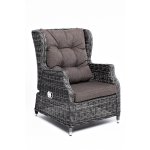 Форио кресло раскладное плетеное, цвет графит