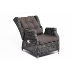 Форио кресло раскладное плетеное, цвет графит