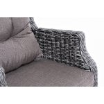 Форио кресло раскладное плетеное, цвет графит