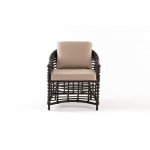 Ницца кресло из искусственного ротанга, цвет бронзовый