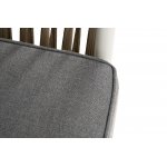 Касабланка диван 2-местный плетеный из роупа, каркас алюминий светло-серый (RAL7035) муар, роуп серо-коричневый 23мм, ткань серая 017