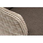 Алиса кресло плетеное, цвет бежевый с подушками