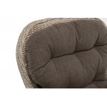 Алиса кресло плетеное, цвет бежевый с подушками