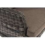 Алиса кресло плетеное, цвет графит с подушками