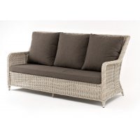 Гляссе диван трехместный из искусственного ротанга, цвет бежевый