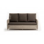 Гляссе диван трехместный из искусственного ротанга, цвет бежевый