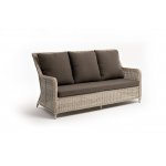 Гляссе диван трехместный из искусственного ротанга, цвет бежевый