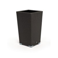 Капучино кашпо для цветов плетеное из искусственного ротанга, цвет коричневый