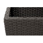 Капучино кашпо для цветов плетеное из искусственного ротанга, цвет коричневый