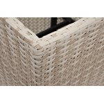 Капучино кашпо для цветов плетеное из искусственного ротанга, цвет бежевый