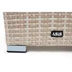 Капучино кашпо для цветов плетеное из искусственного ротанга, цвет бежевый