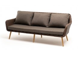 Прованс диван из искусственного ротанга трехместный, цвет коричневый