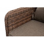 Прованс диван из искусственного ротанга трехместный, цвет коричневый