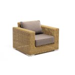 Боно кресло из искусственного ротанга, цвет соломенный