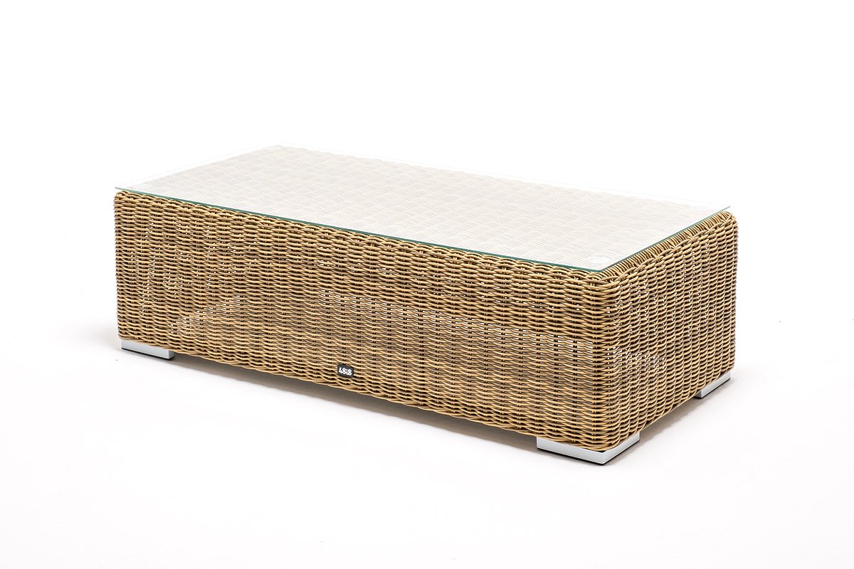 Боно журнальный столик из искусственного ротанга, цвет соломенный