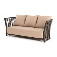 Валенсия диван из искусственного ротанга трехместный, цвет бронзовый