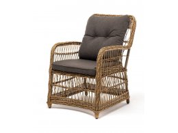 Цесена кресло плетеное из искусственного ротанга, цвет соломенный