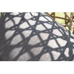 Флоренция подвесное кресло-кокон из искусственного ротанга, цвет соломенный с серой подушкой