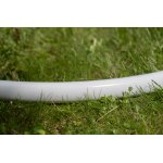 Флоренция подвесное кресло-кокон из искусственного ротанга, цвет соломенный с серой подушкой