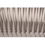 Касабланка кресло плетеное из роупа, каркас алюминий белый муар, роуп бежевый 20мм, ткань бежевая 052