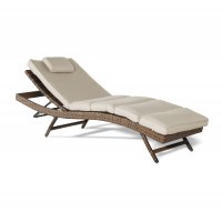 Лиссабон шезлонг из искусственного ротанга, цвет коричневый