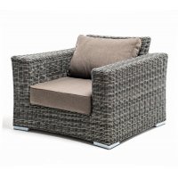 Боно кресло из искусственного ротанга, цвет графит