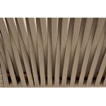 Мальорка кресло плетеное из роупа, основание дуб, роуп серо-коричневый 23мм, ткань бежевая 052