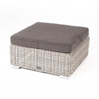 Лунго плетеная оттоманка с подушкой, цвет бежевый