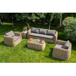 Кальяри кресло из искусственного ротанга (гиацинт), цвет соломенный