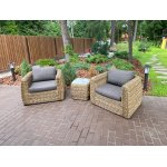 Кальяри кресло из искусственного ротанга (гиацинт), цвет соломенный