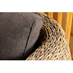 Кальяри диван из искусственного ротанга (гиацинт) трехместный, цвет соломенный