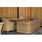 Кальяри диван из искусственного ротанга (гиацинт) трехместный, цвет соломенный