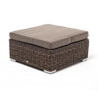 Лунго плетеная оттоманка с подушкой (гиацинт), цвет коричневый