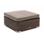 Лунго плетеная оттоманка с подушкой (гиацинт), цвет коричневый