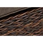 Лунго плетеная оттоманка с подушкой (гиацинт), цвет коричневый