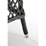 Эспрессо плетеный круглый стол, диаметр 118 см, цвет графит