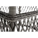 Эспрессо плетеный круглый стол, диаметр 118 см, цвет графит