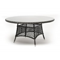 Эспрессо плетеный круглый стол, диаметр 150 см, цвет графит