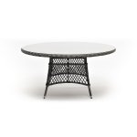 Эспрессо плетеный круглый стол, диаметр 150 см, цвет графит